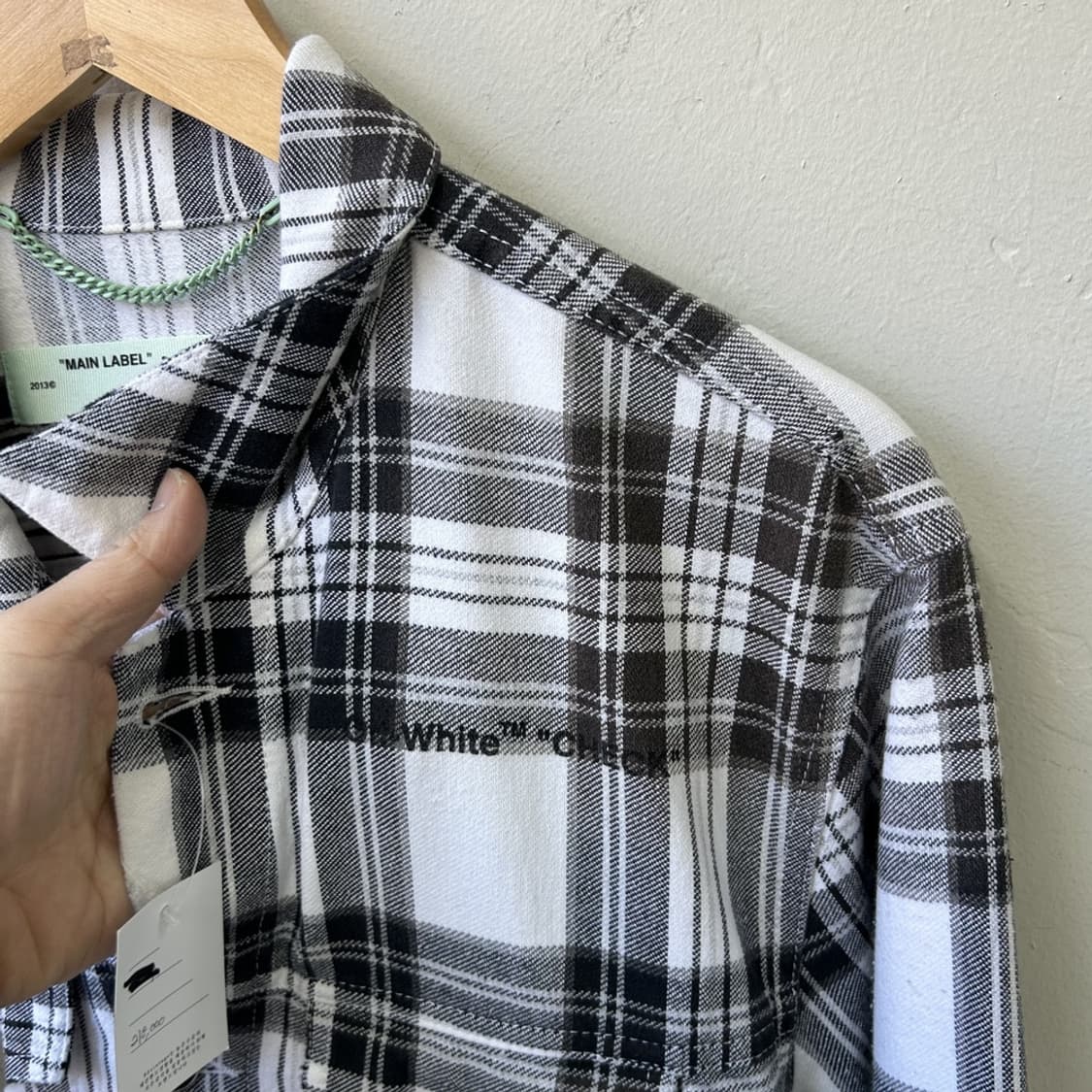 15926 - 오프화이트 플란넬 체크 셔츠 상품이미지4
