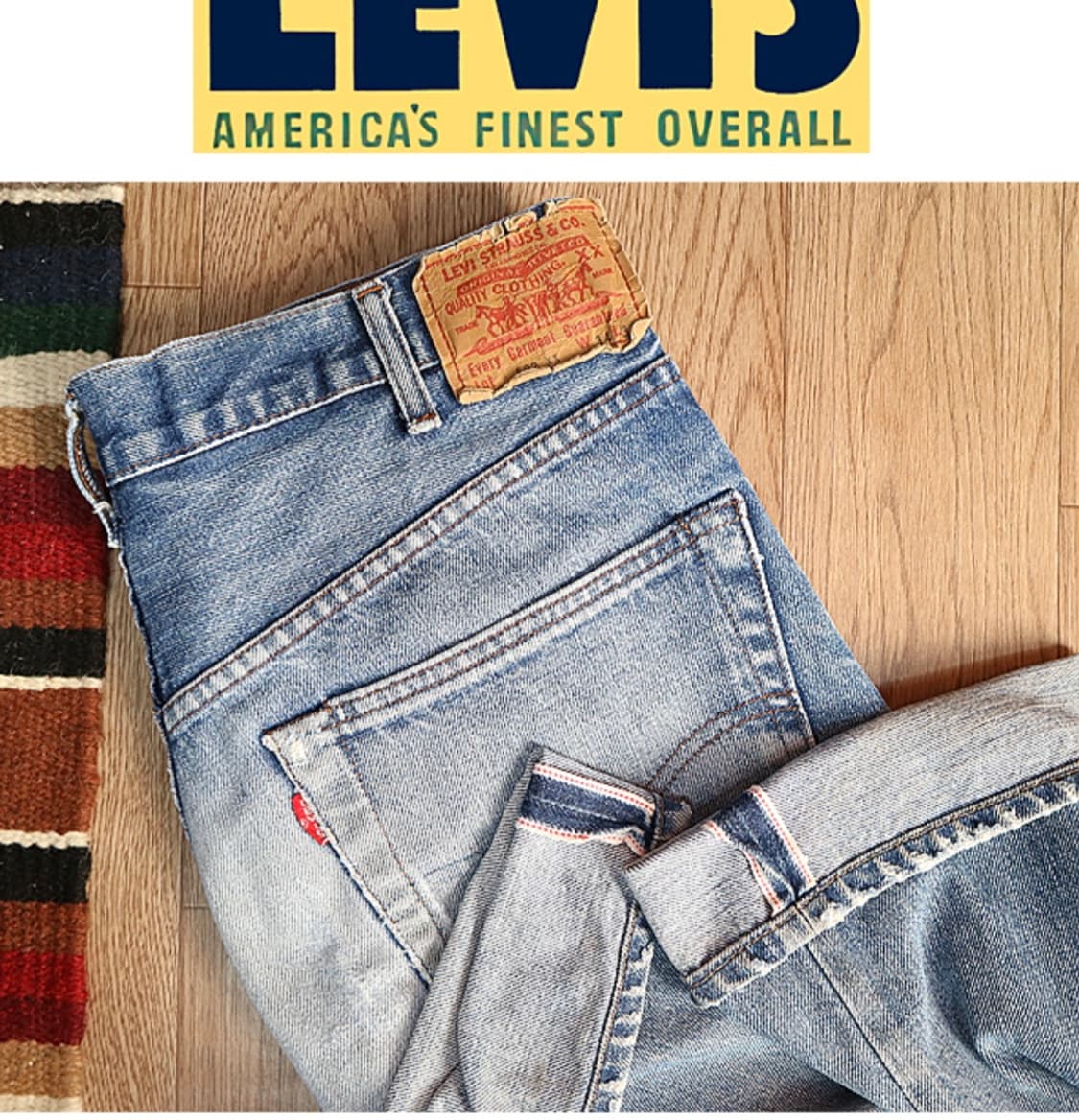 일본판 80S LEVIS 리바이스 502XX 빅E 빈티지 셀비지데님
 상품이미지1