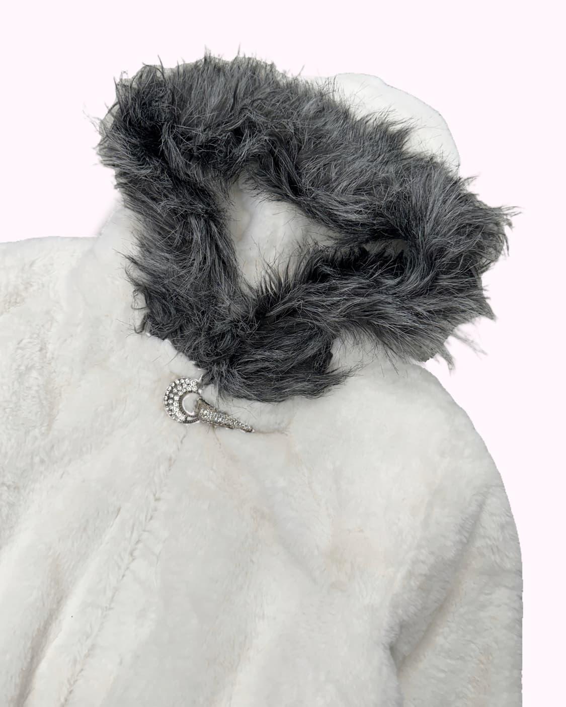 cubic buckle white fur coat 상품이미지2