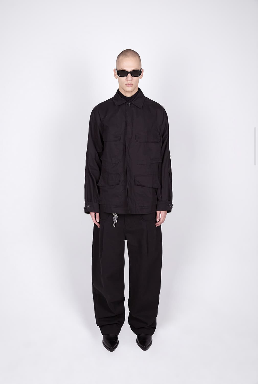 밀로아카이브 퍼티그 오버셔츠 블랙 상품이미지1