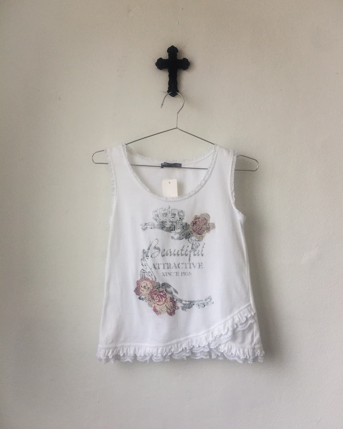 Printing point frill sleeveless 상품이미지2