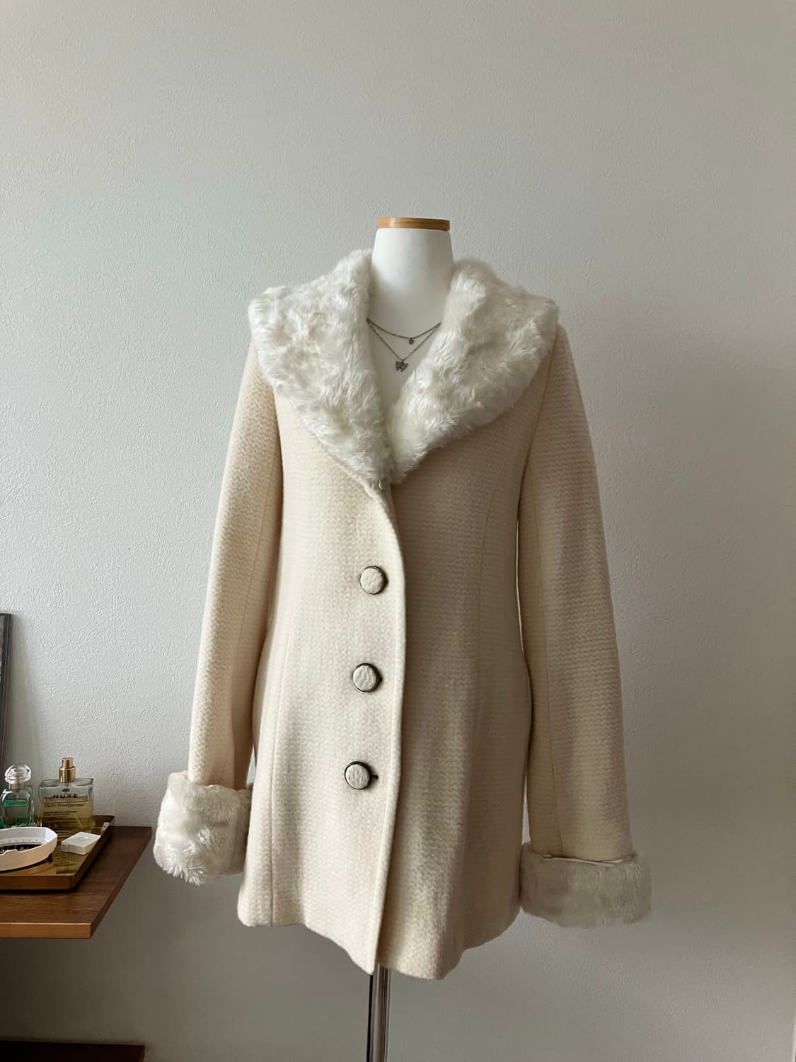 CECIL McBEE 세실맥비 울혼방 퍼 코트 히메갸루 상품이미지1