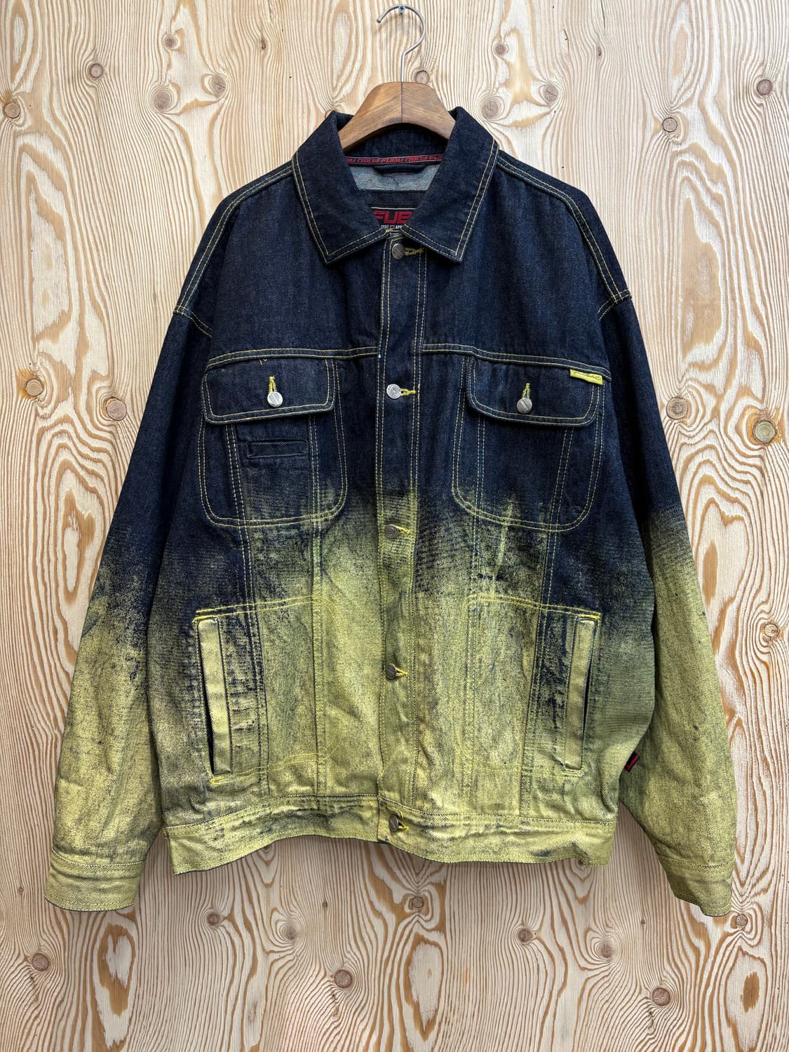 후부 프린팅 코팅 데님자켓 상품이미지1