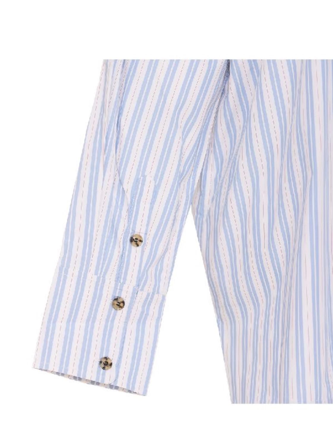 Ganni 가니 스트라이프 컷아웃 셔츠 상품이미지4