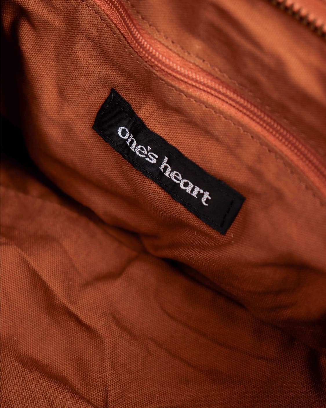 [ONE'S HEART] 카멜 브라운 레더 숄더백 상품이미지6