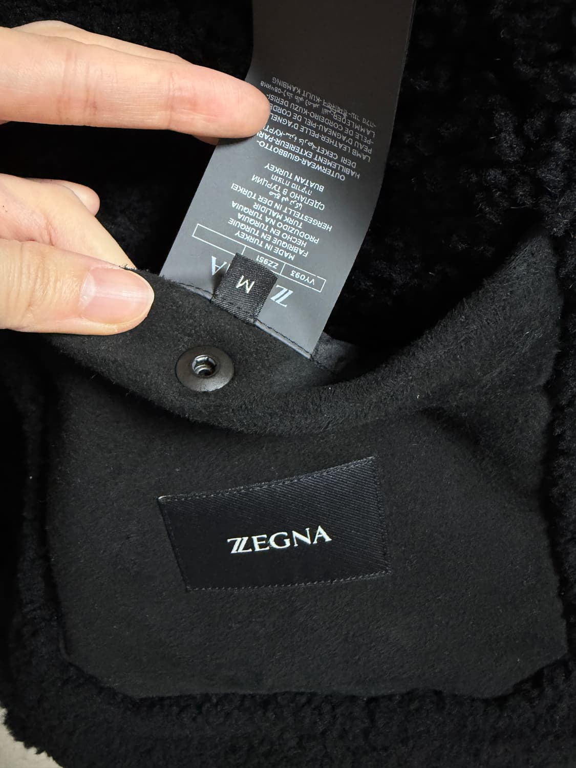 제냐 리얼램스킨 후드 무스탕 코트 상품이미지4