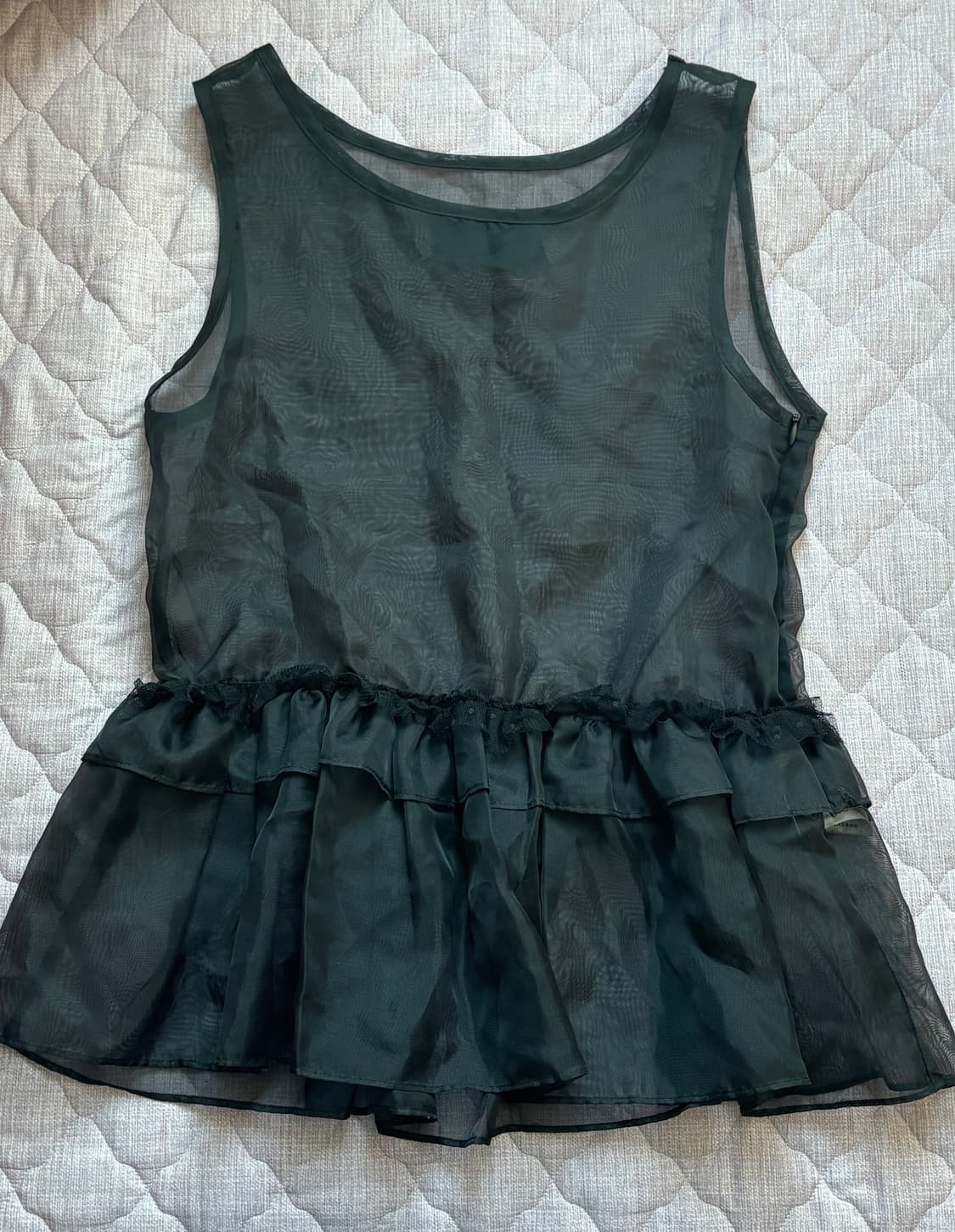 오헤시오 frill lace layered sleeveless top 상품이미지1