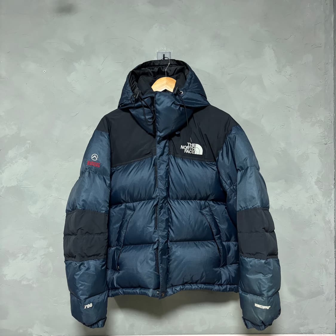 노스페이스 700 써밋 윈드스토퍼 구스다운 패딩 네이비 상품이미지1