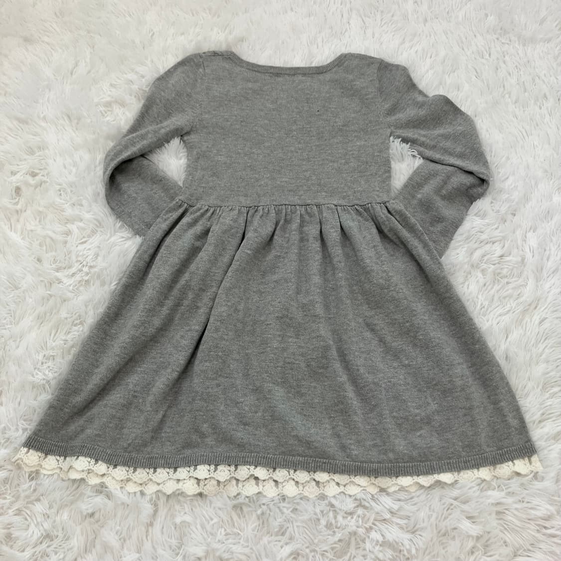 빈티지 그레이 레이스 니트 원피스 y2k 스트릿 갸루 펑키 일본빈티지 상품이미지2