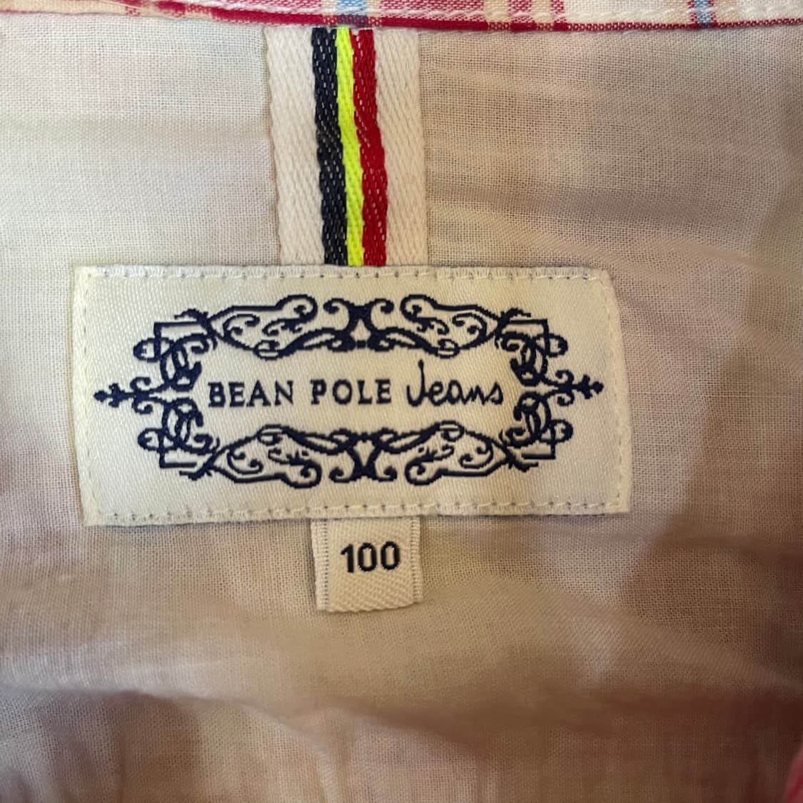 빈폴 진스 체크 웨스턴 투포켓 긴팔 셔츠 100 상품이미지4