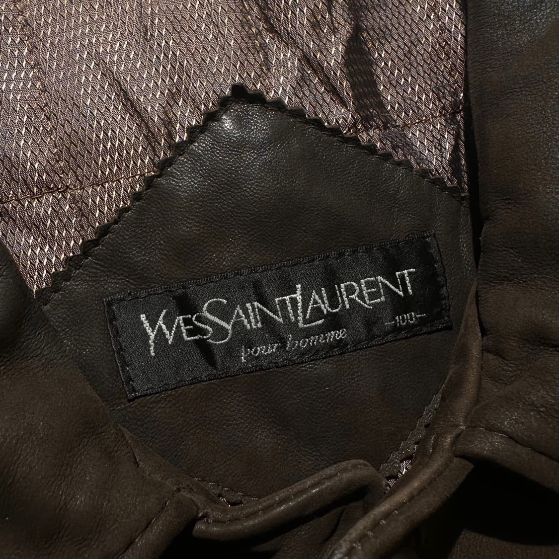 입생로랑 램스킨 양가죽 레더 싱글 자켓 상품이미지4