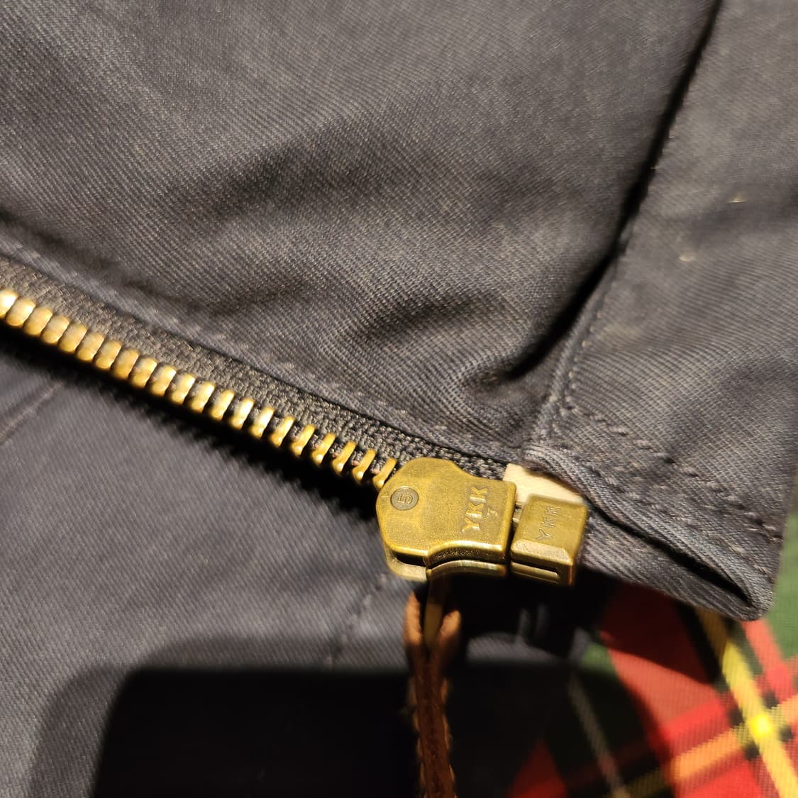 폴로랄프로렌 네이비 헤링턴 자켓 M 100 타탄체크 상품이미지6