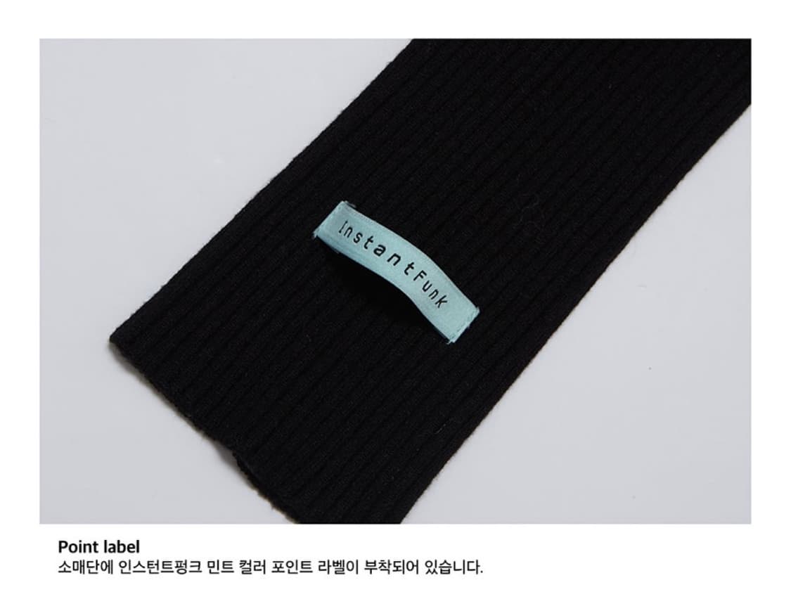 인스턴트펑크 22SS 슬림 집업 니트 블랙 새상품 상품이미지3