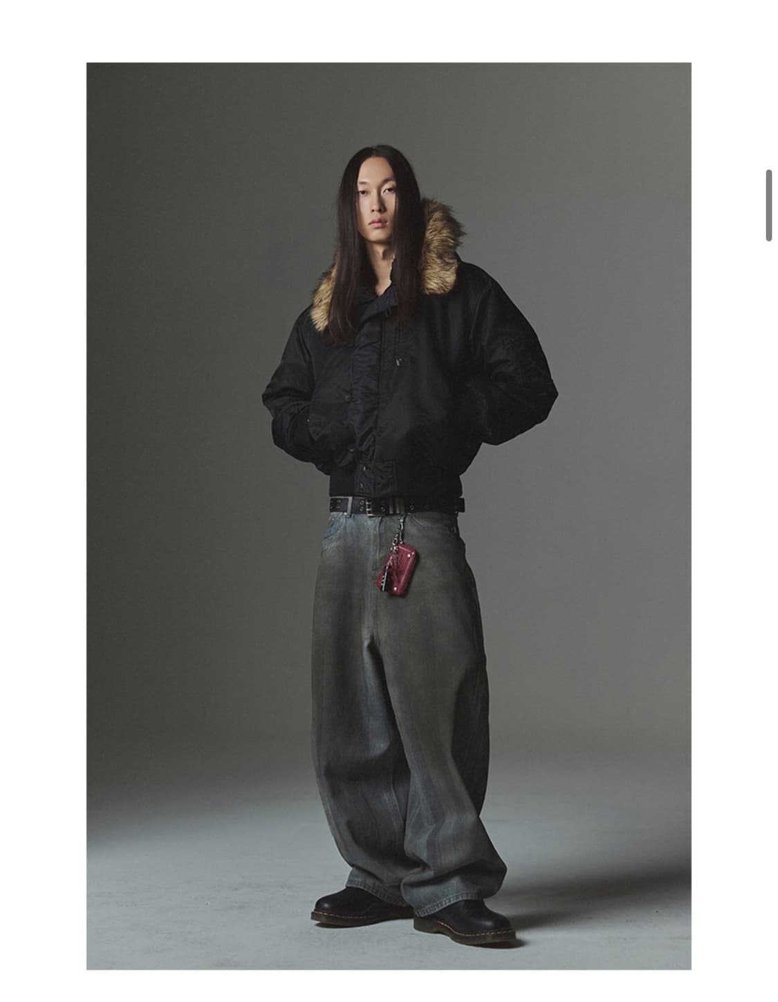 (새상품)(L)낫포너드Fur Hooded N2B Bomber Jacket 상품이미지5