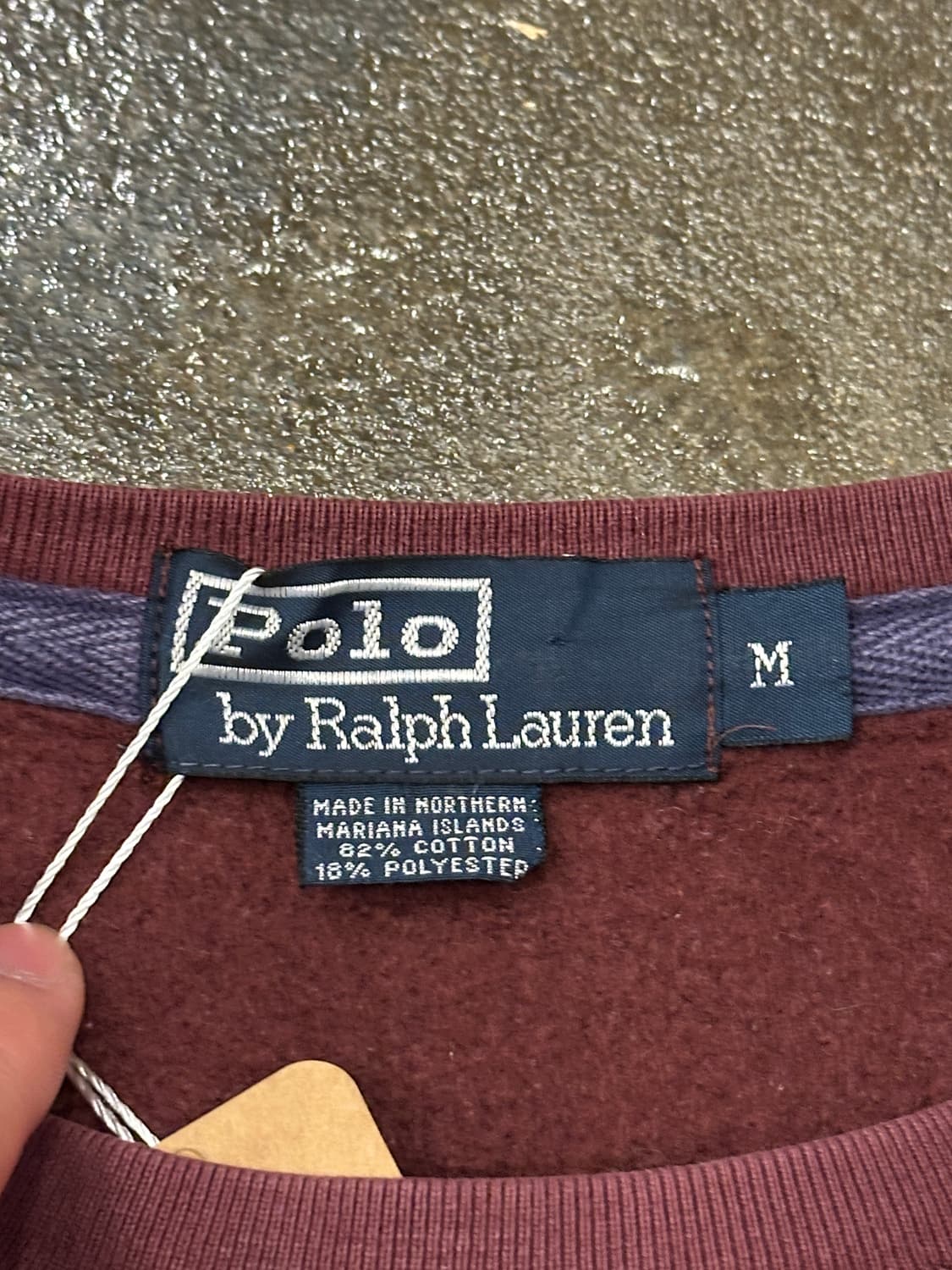 POLO 폴로 랄프로렌 버건디 스웻셔츠 맨투맨 M 상품이미지5