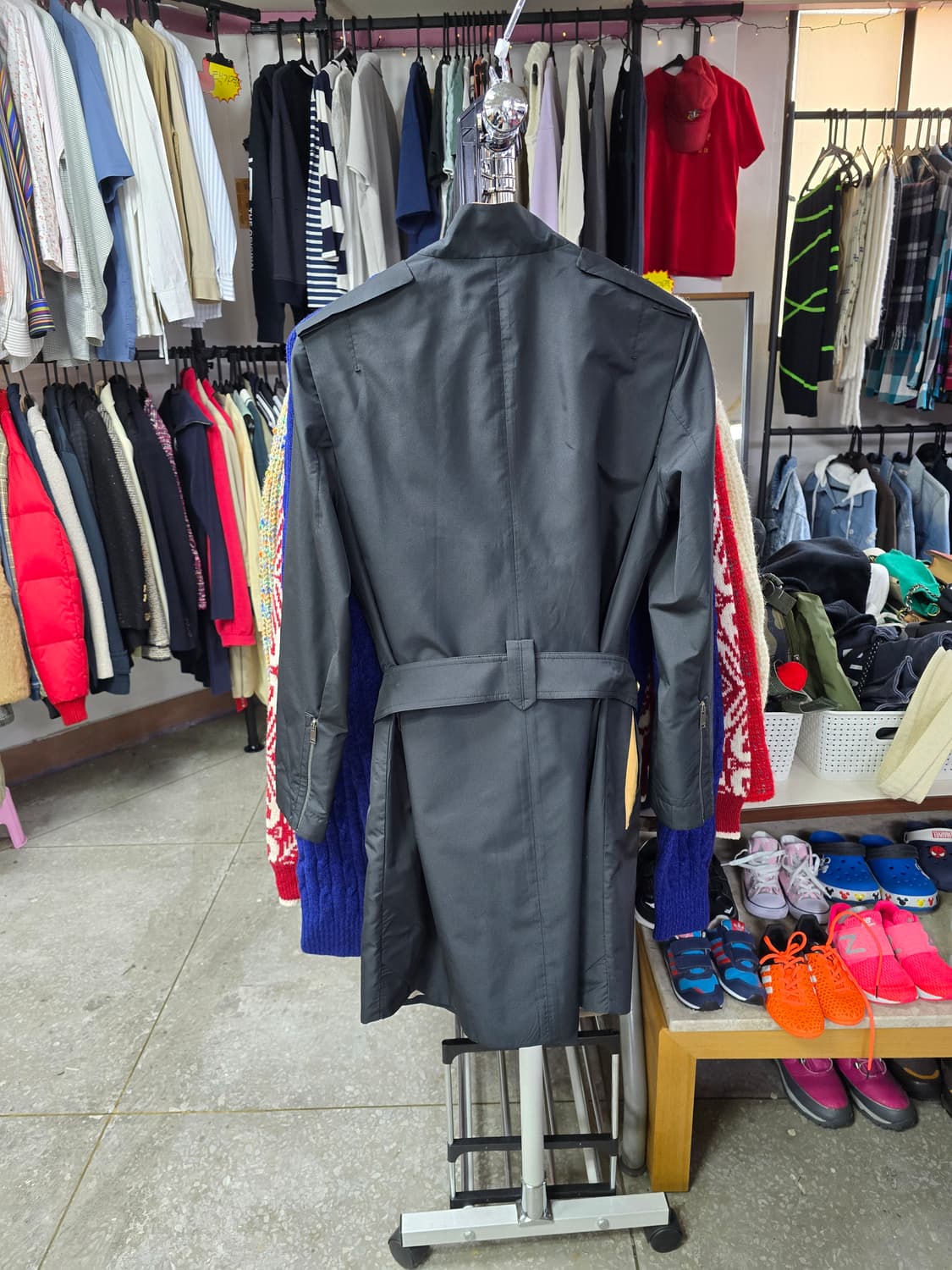 TIME 블랙 트렌치 코트 (1308) 상품이미지2