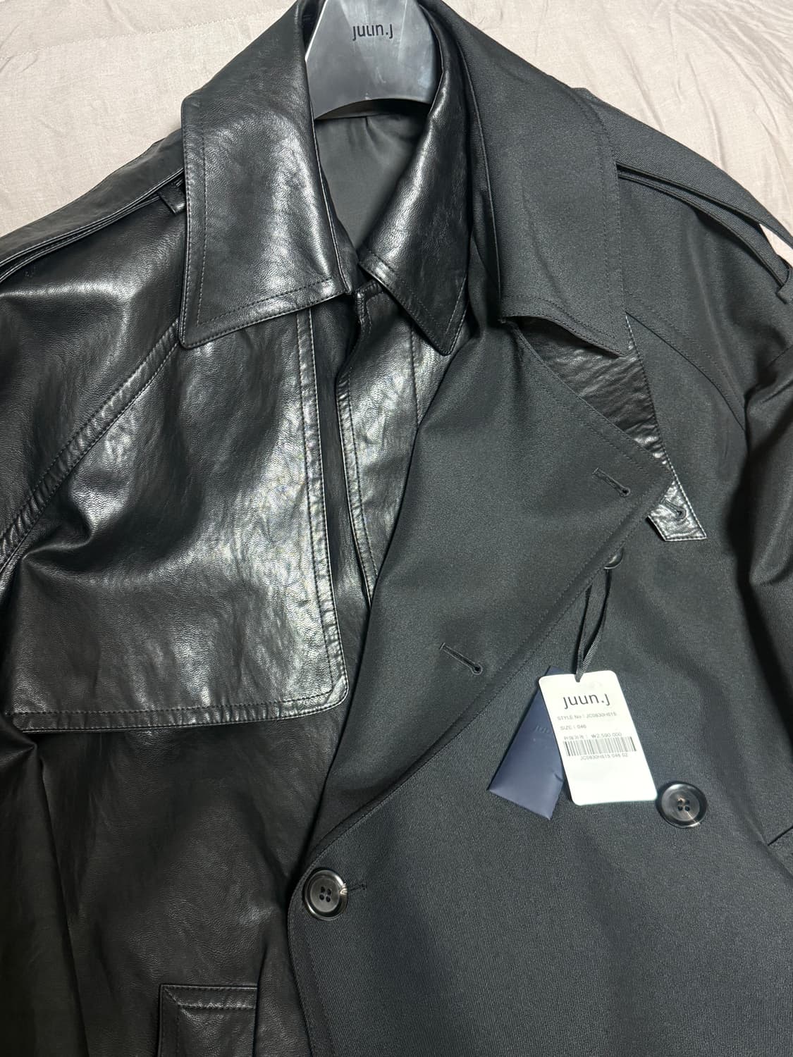 준지 20fw 컬렉션 아수라 레더 트렌치 코트 46 상품이미지4