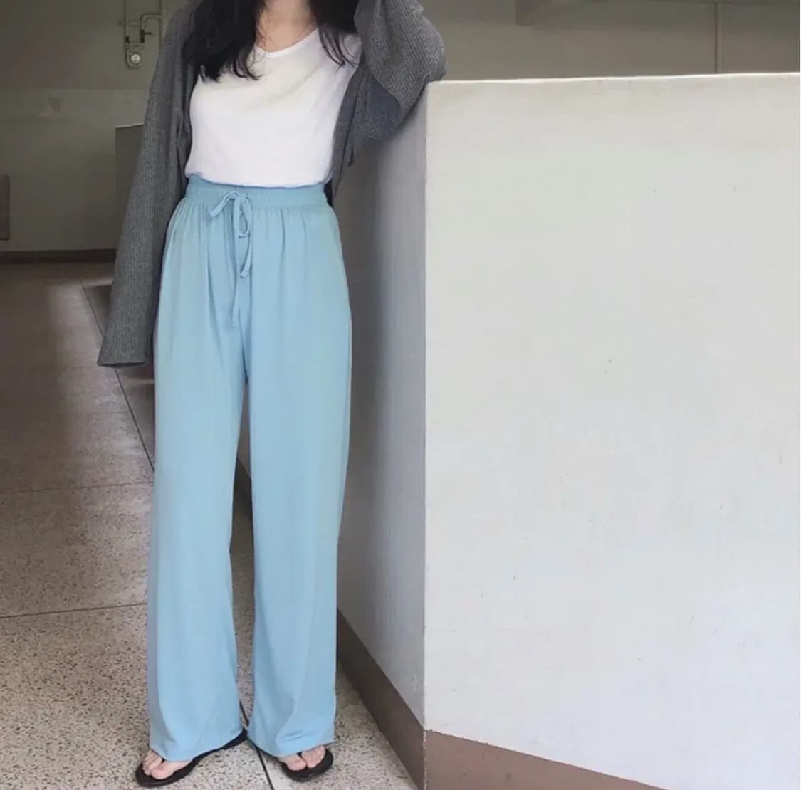 라이크먼트 여름 와이드 슬랙스 상품이미지2