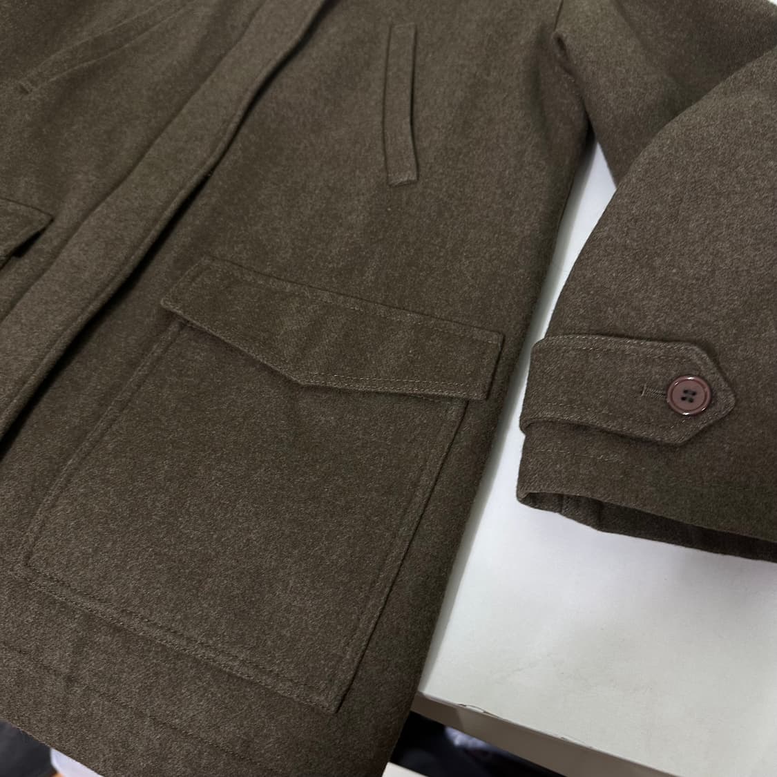 M 95 폴스미스 밀리터리카키 라쿤카라 울 야상자켓 상품이미지2