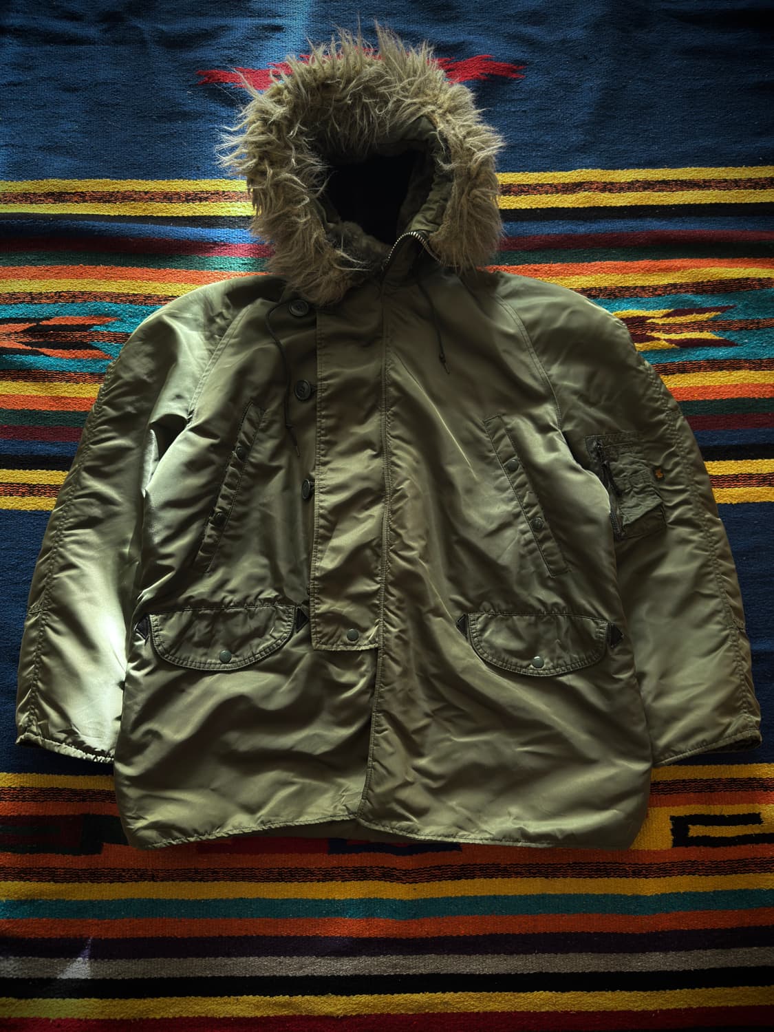 90s USA 알파인더스트리 N-3B  Flight parka 상품이미지1