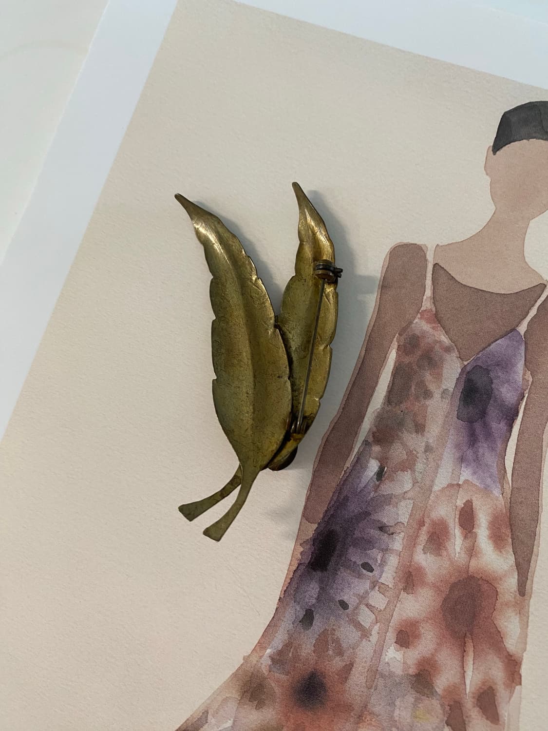 빈티지 잎사귀 브론즈톤 앤틱 브로치 상품이미지4