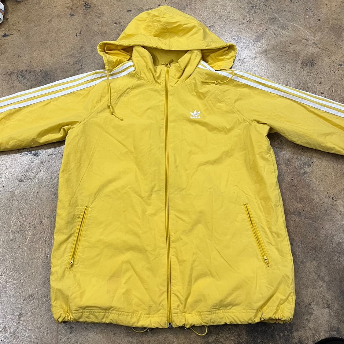 [정품/L] 아디다스 삼선 옐로우 후드 바람막이 b10 상품이미지3