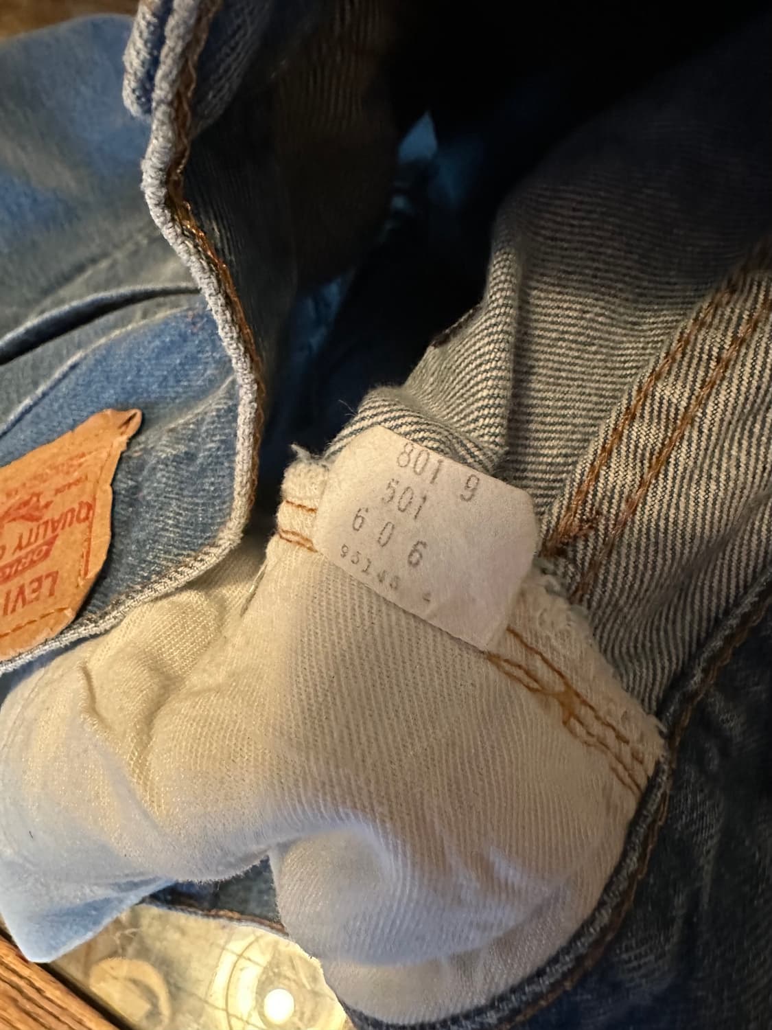 80s USA 빈티지 리바이스 501 66후기 셀비지 데님 팬츠 상품이미지8