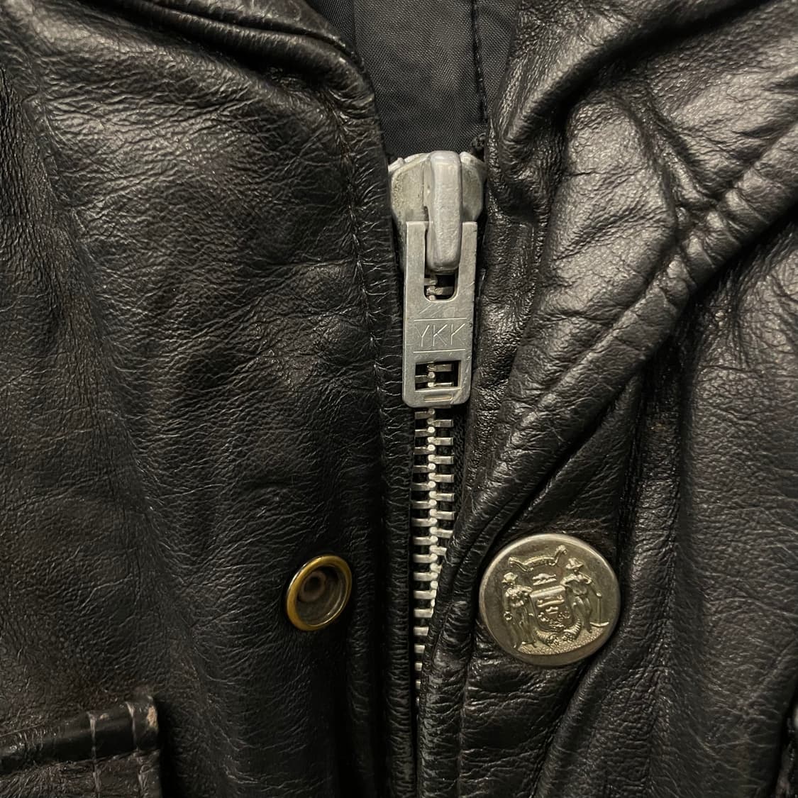 70s Taylor's USA 폴리스 가드 유니폼 헤비 레더 자켓 상품이미지4