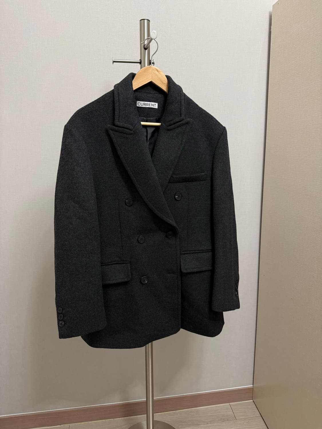 커렌트 울 블레이저 charcoal 1size 상품이미지1