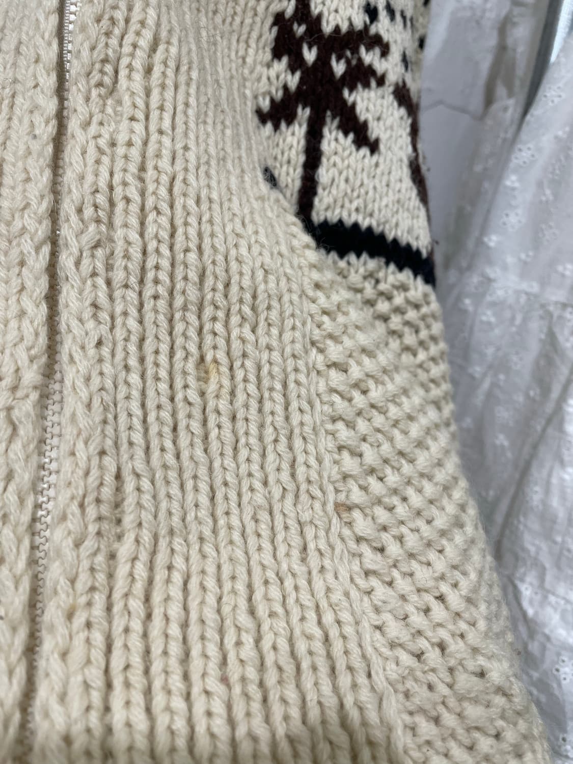 오버핏 노르딕 숄카라 니트 집업 상품이미지7