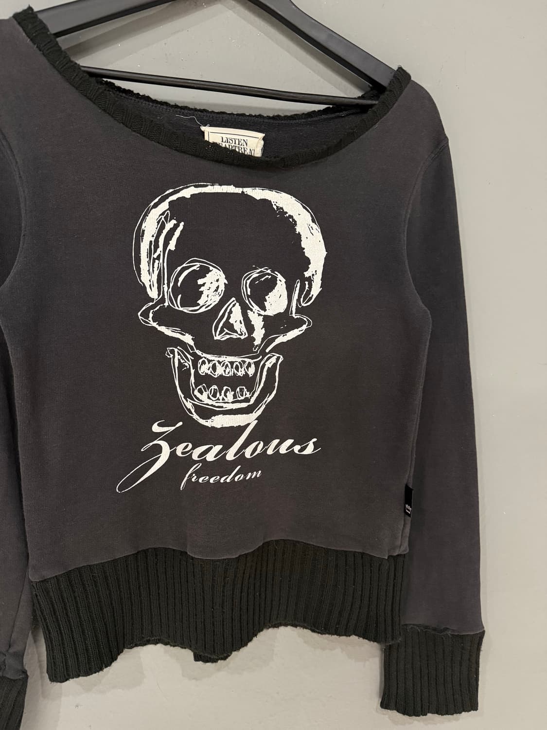 skull printing knit layered long sleeve 상품이미지5