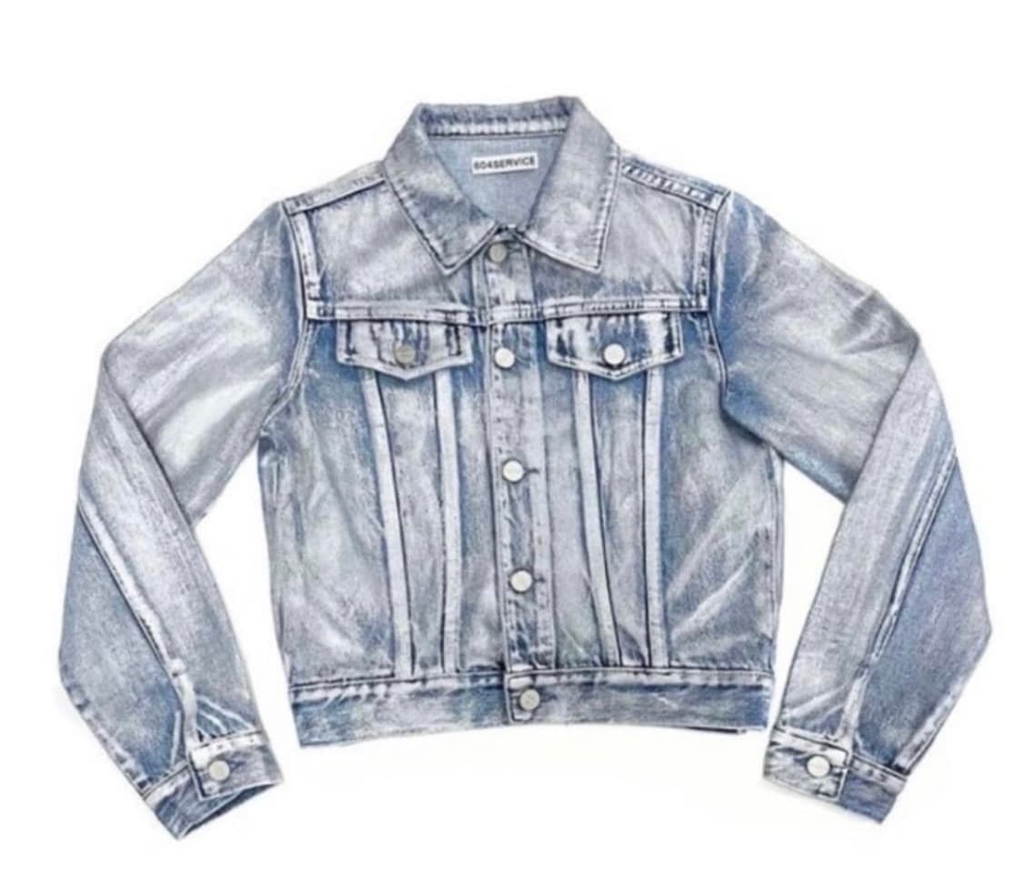 Silver coated denim jacket 상품이미지3