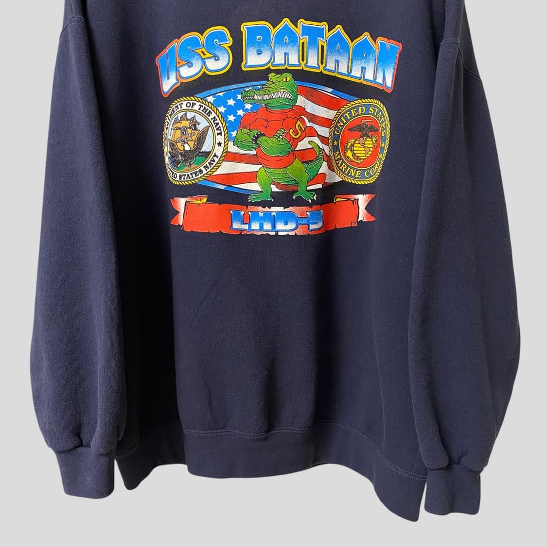 (XL)빈티지 USS Bataan 밀리터리 스웨트셔츠 맨투맨 상품이미지5