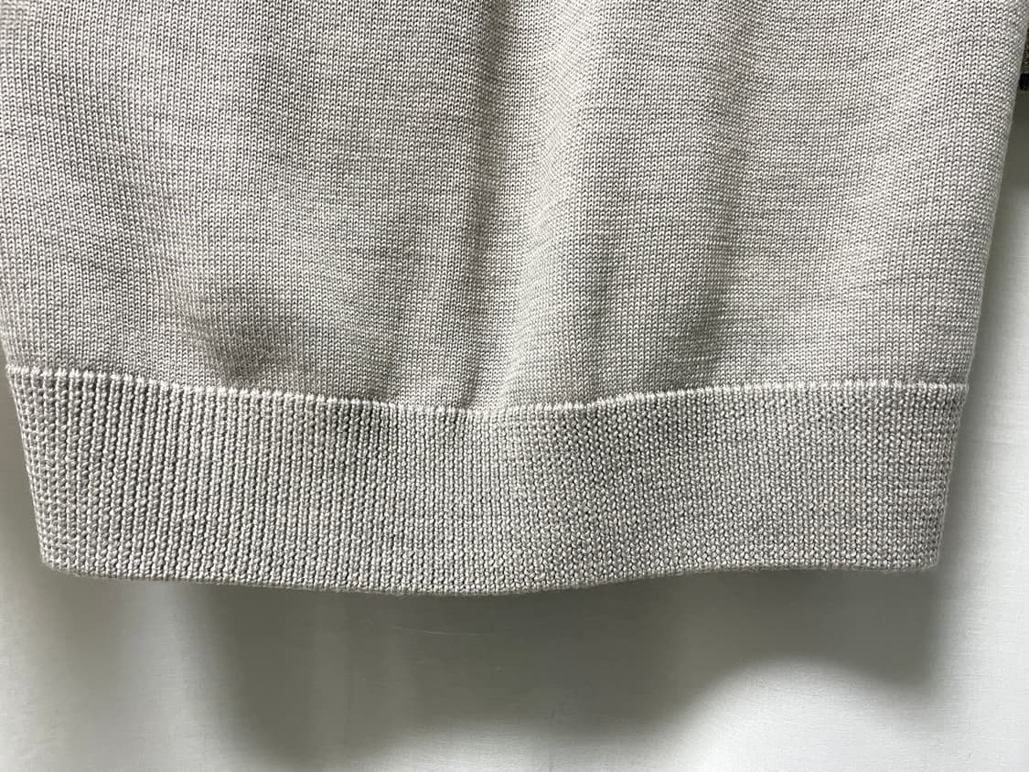 비꼴리끄 울 플라워 자수 비즈 모리걸 브이넥 롱 가디건 _ 그레이M 상품이미지8