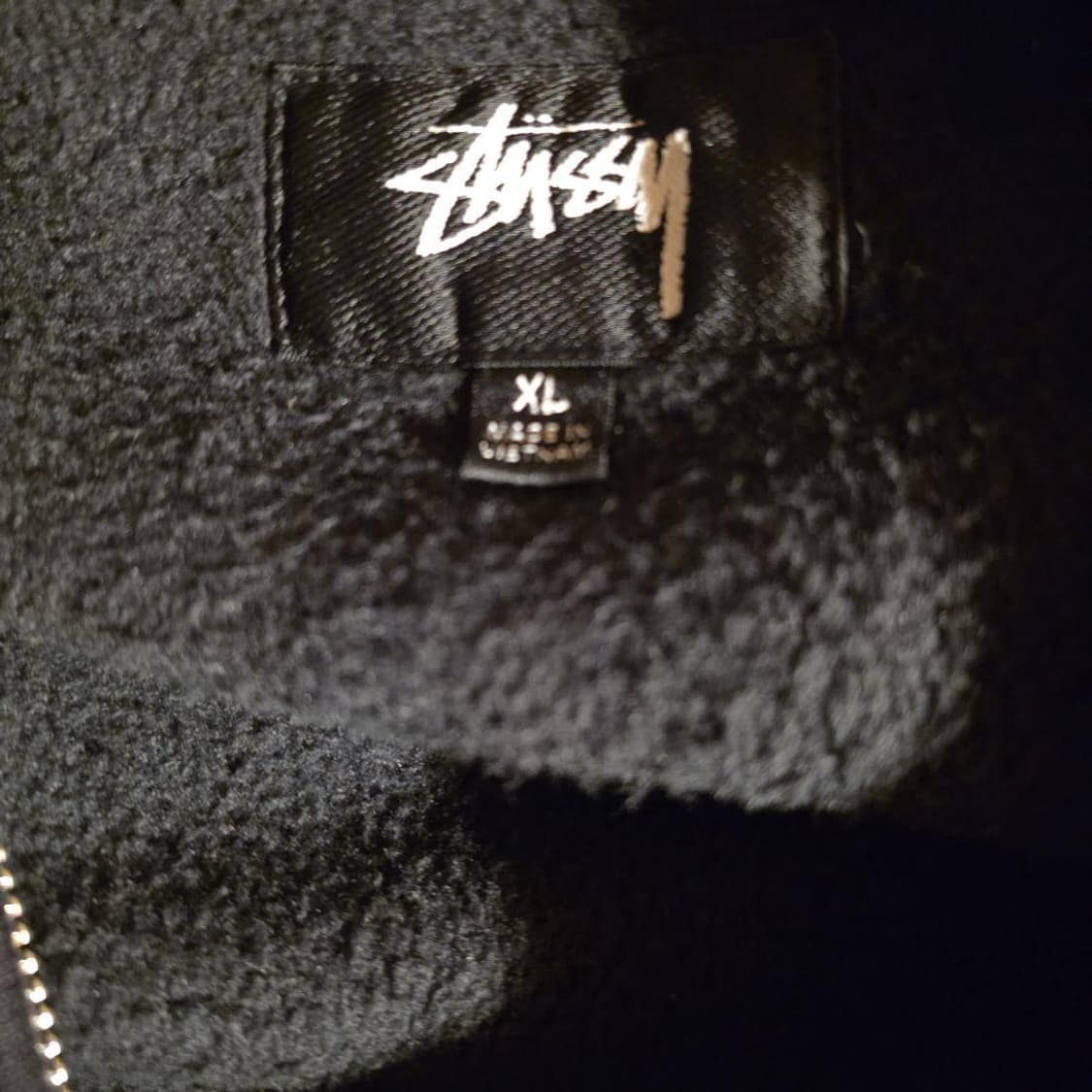 스투시 아웃라인 집 후드 워시드 블랙 상품이미지3