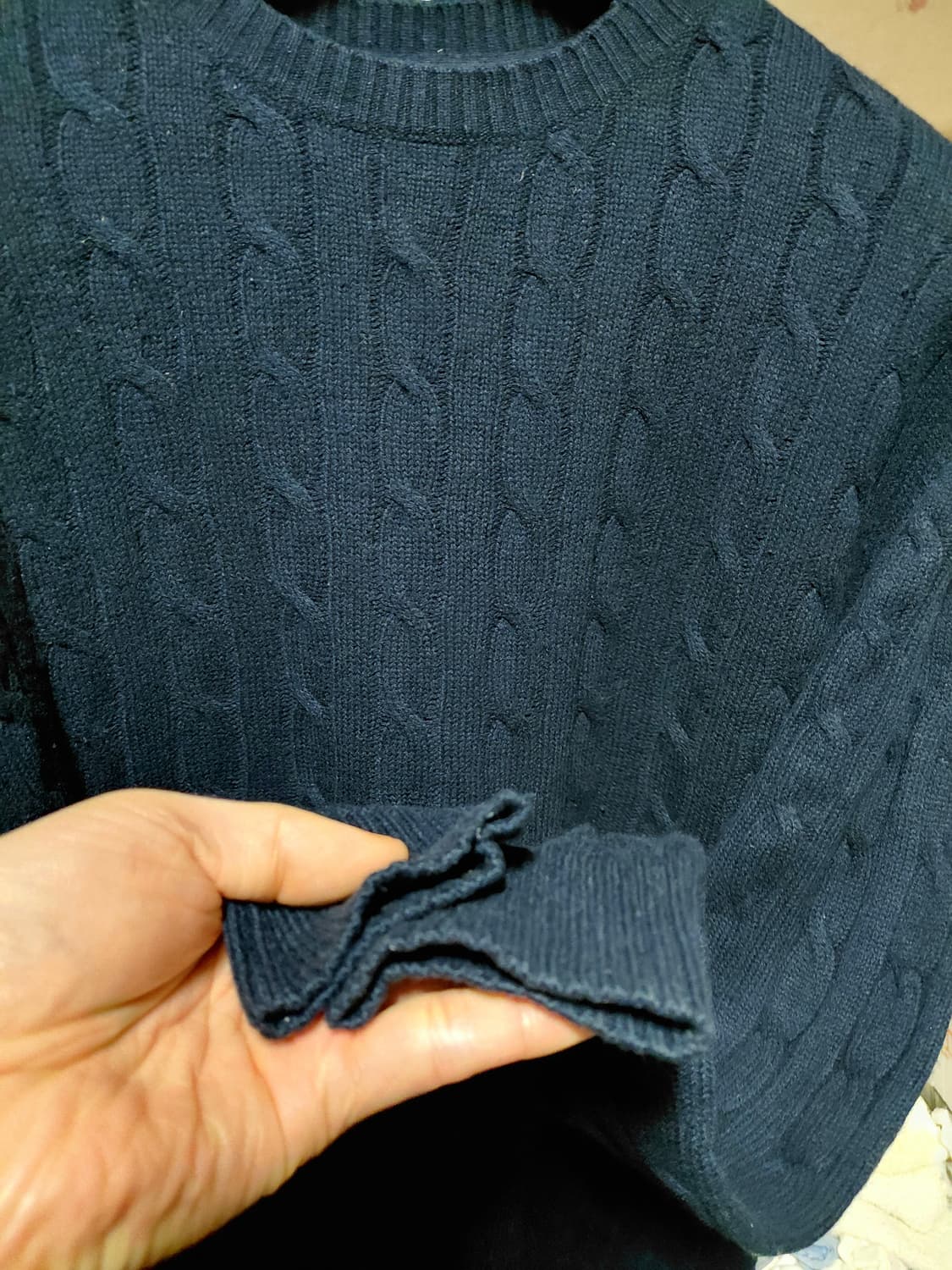 [리디아바인]울100 케이블 니트 M(100)사이즈 상품이미지7