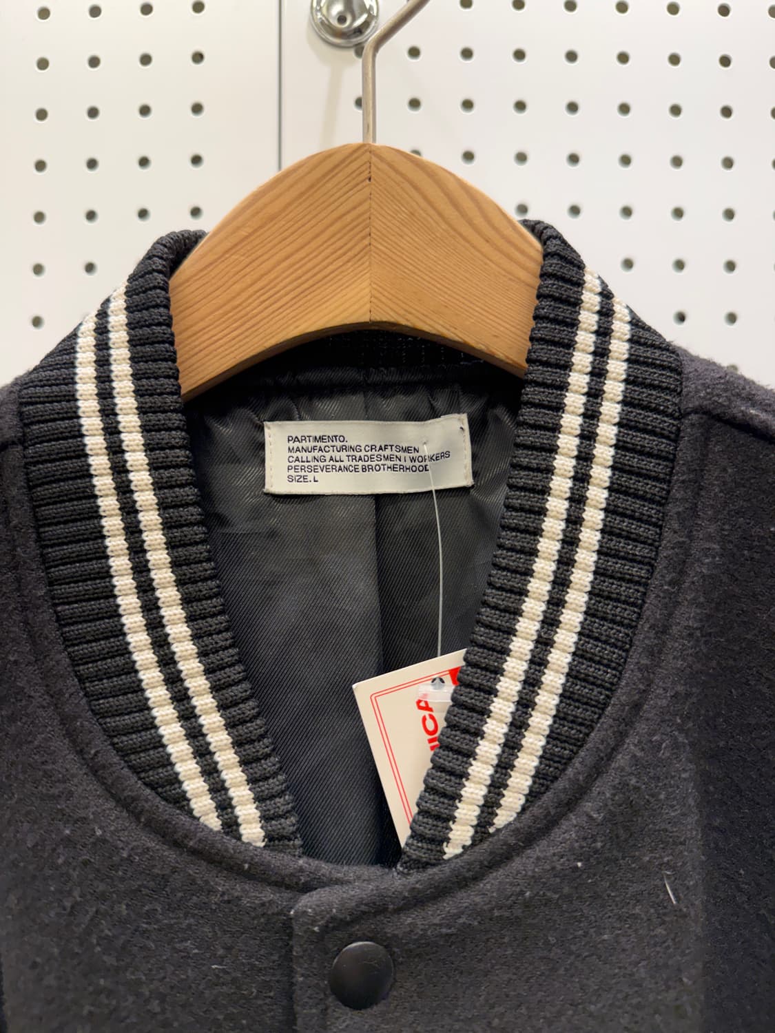 파르티멘토 블랙 모직 바시티 자켓  U918 상품이미지5