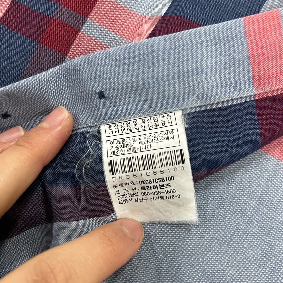 닥스 체크 반팔셔츠  상품이미지3