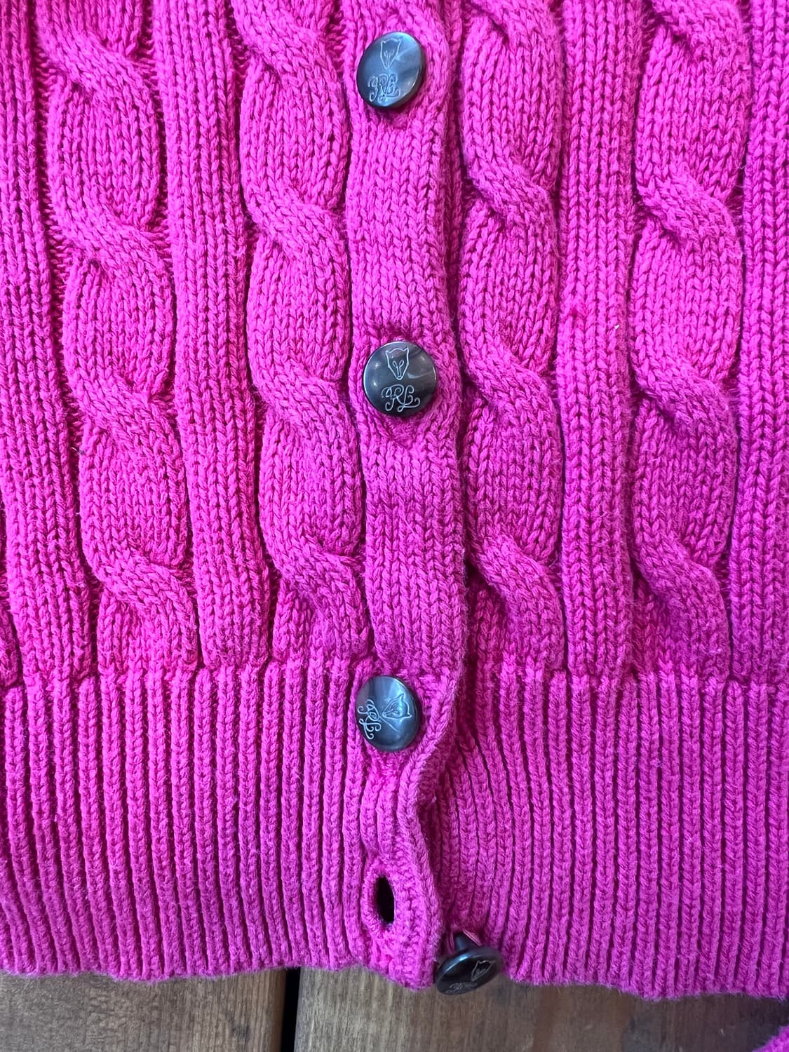 폴로 딥 핑크 니트 가디건 상품이미지9