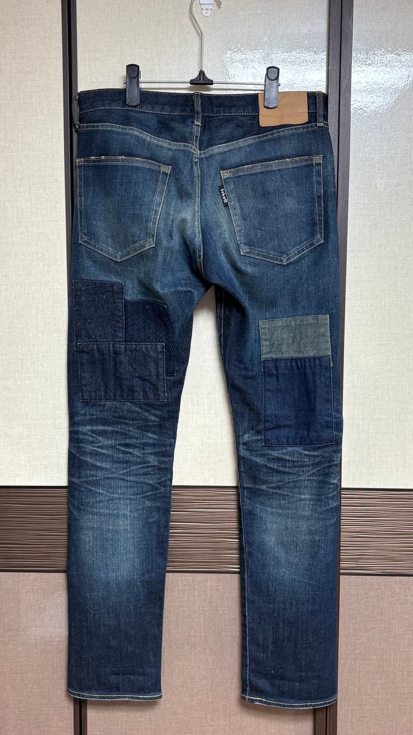 [30] 쇼트 퍼펙토 빈티지 패치워크 셀비지 데님 일본생산 상품이미지2