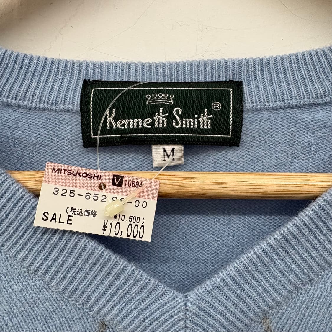 케네스 스미스 아가일 V넥 캐시미어 니트 여/M 상품이미지3