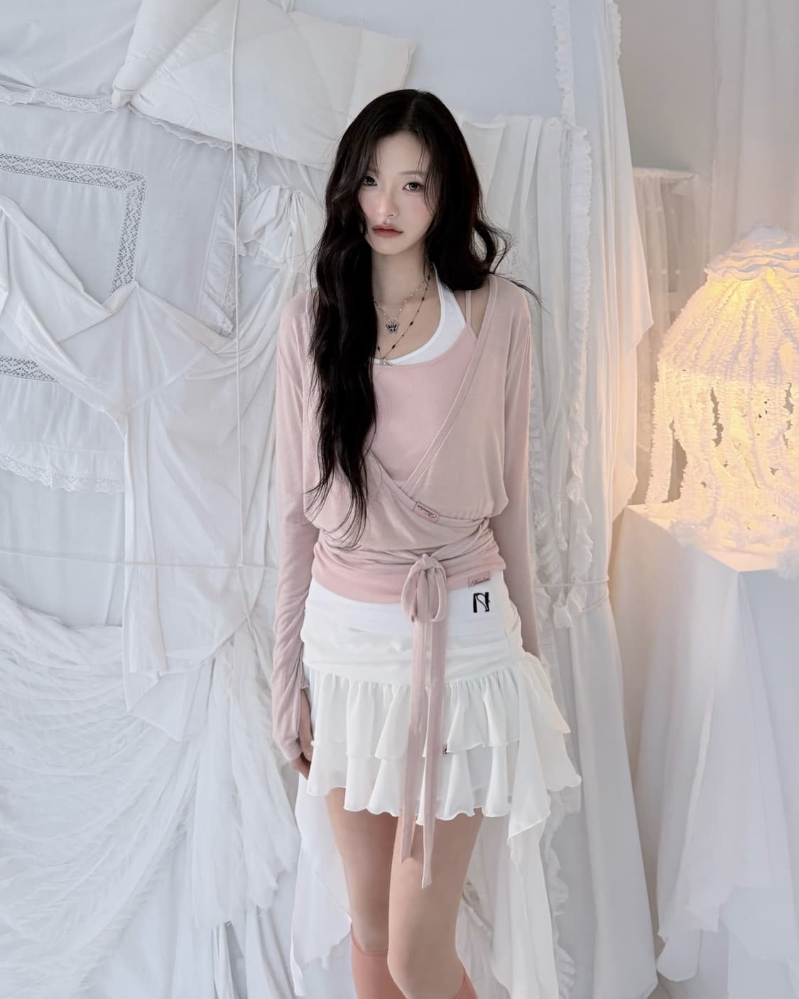뉴얼린 Tutu Chiffon Winged Shirred Skirt판매 상품이미지2