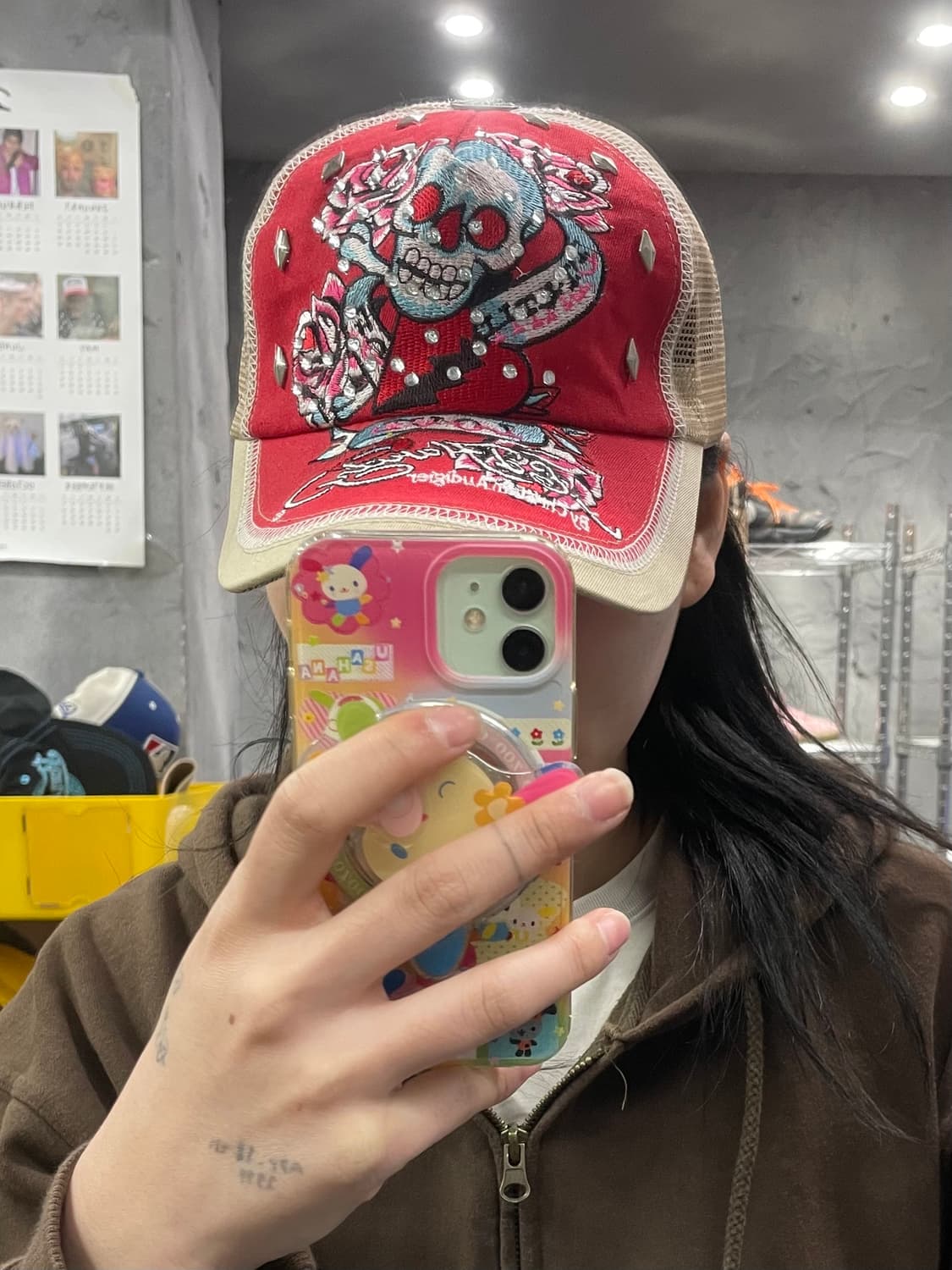 에드하디 데드스탁 스컬 메쉬캡 상품이미지8