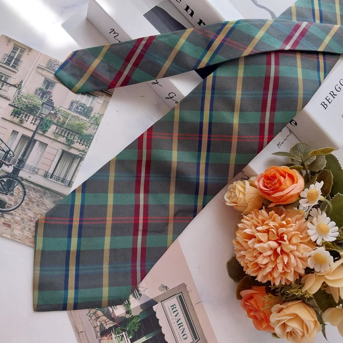 폴로 랄프로렌 넥타이 그린 9.2cm A+등급 K2604 상품이미지4