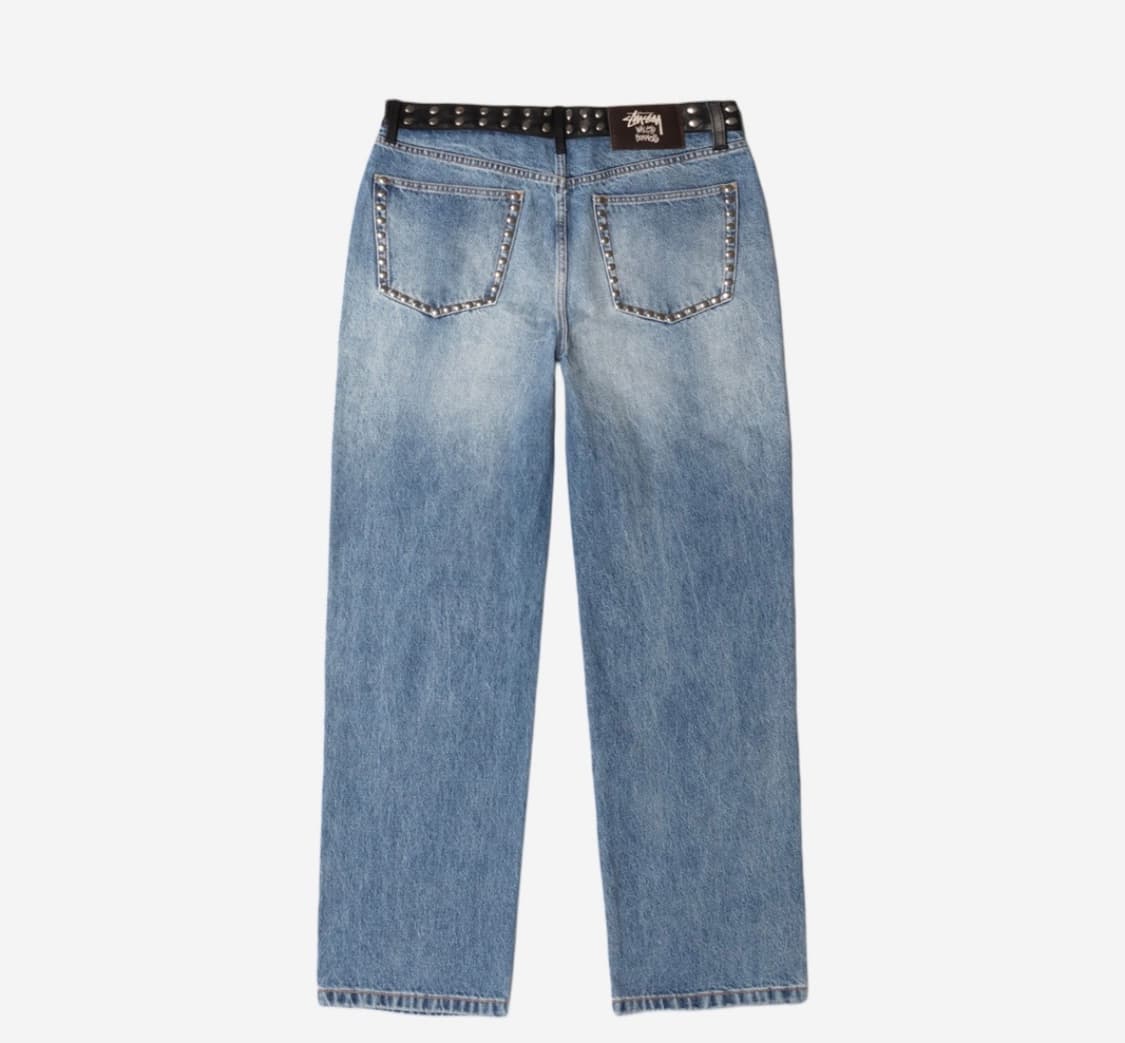 [36] 스투시 x 웨일즈 보너 스터드 진 워시드 블루 상품이미지2