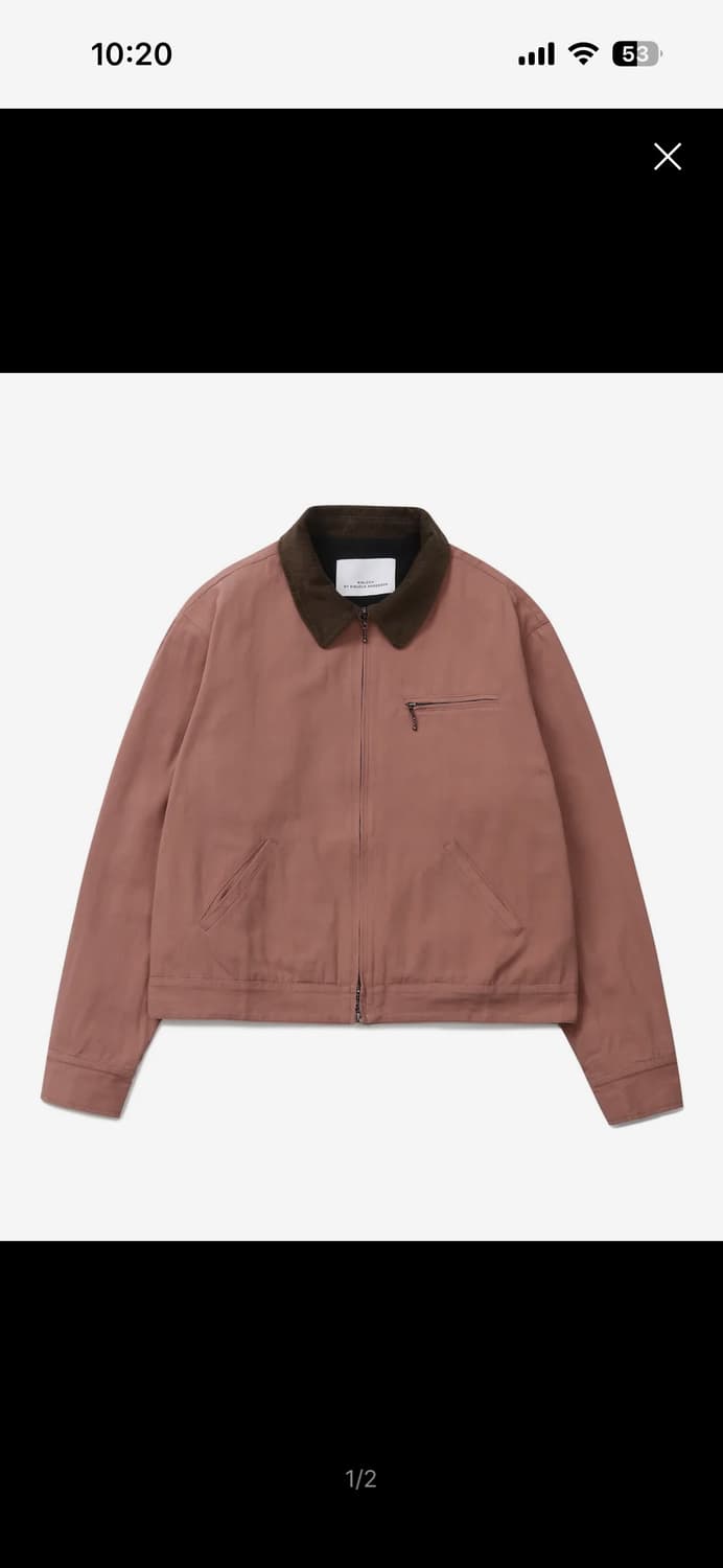 커넥트 킨록 빈티지 워시드 코튼 워크 자켓 (핑크) L 상품이미지1