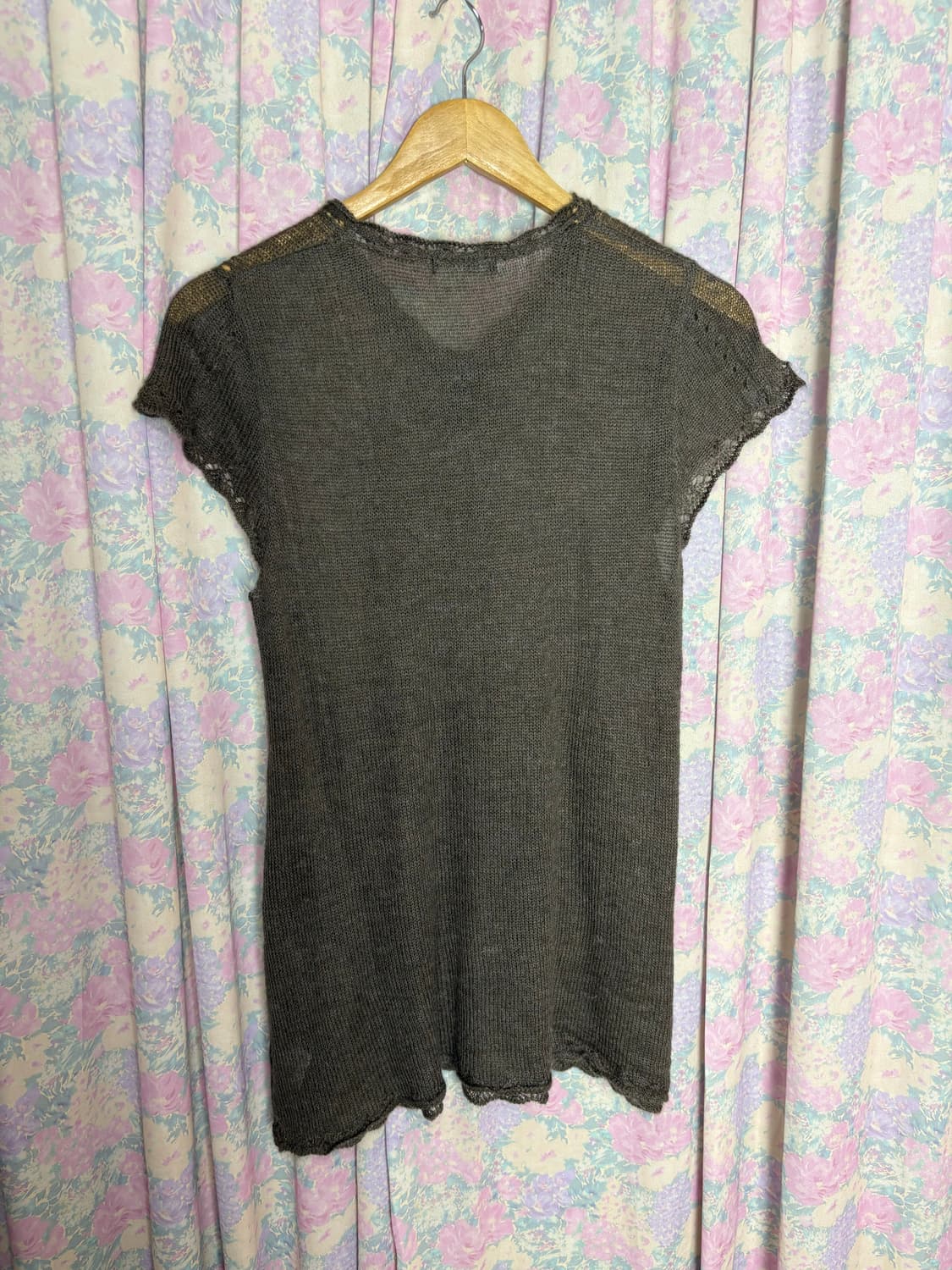 애쉬 브라운 반소매 니트  상품이미지8