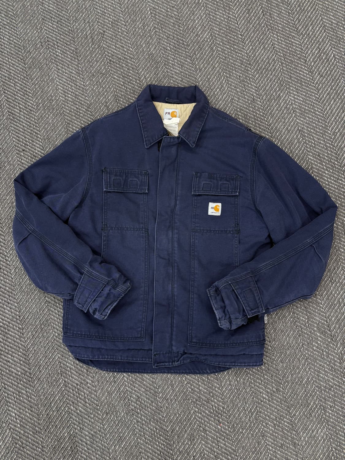 칼하트 누빔 워크자켓 네이비 상품이미지1