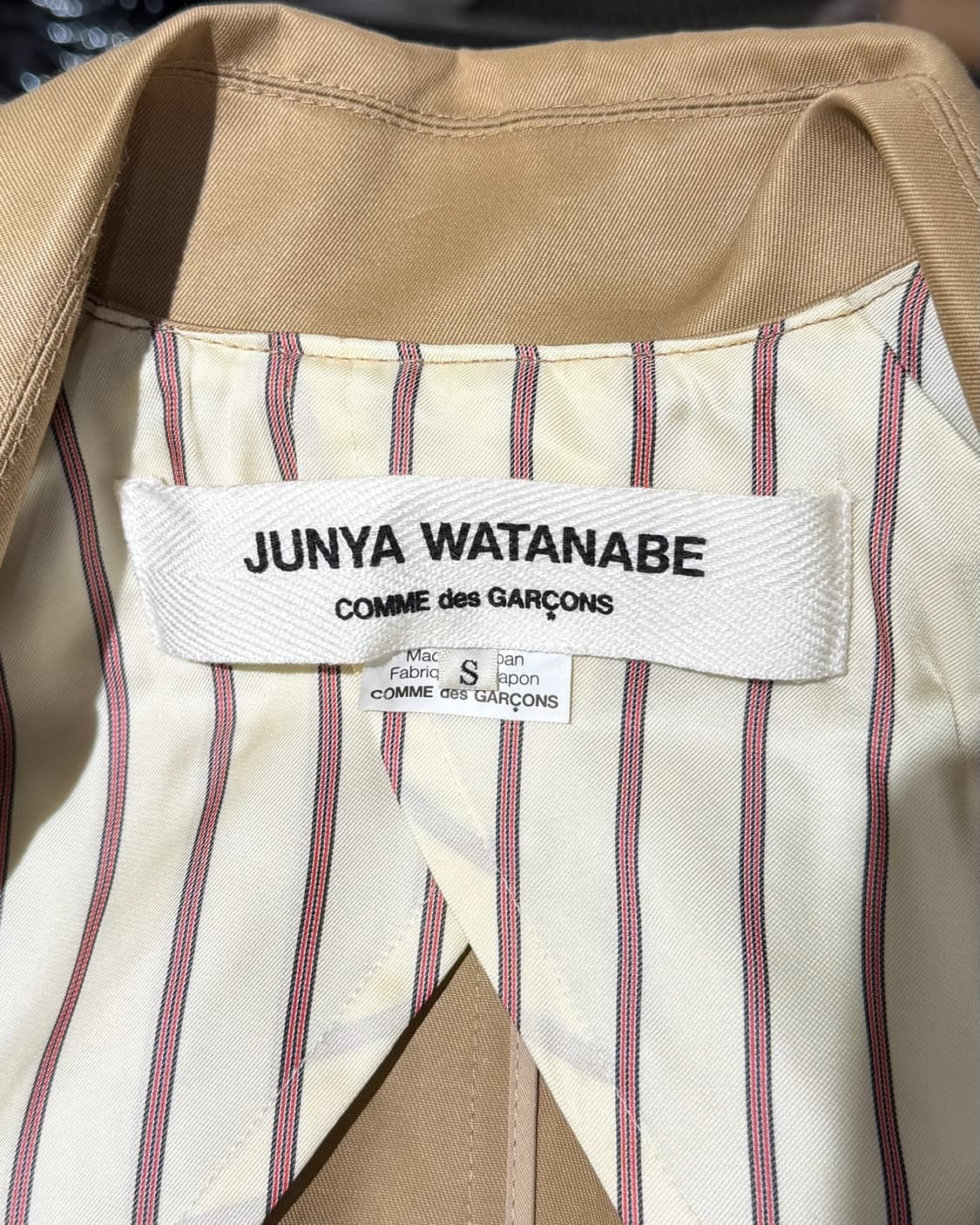 준야 와타나베 베이지 07ss 자수 캔버스 블레이저  상품이미지7