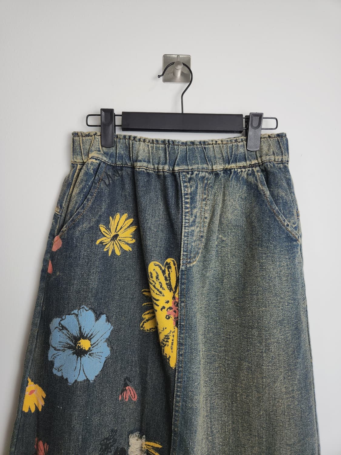 플라워 데님 스커트 상품이미지9